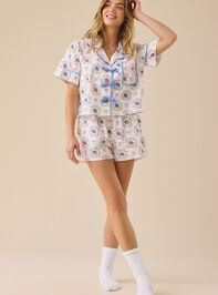 Americana Fireworks Sleep Shorts Detail 4 - TULLABEE