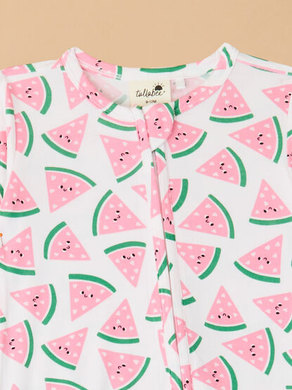 Watermelon Hearts Footie - TULLABEE