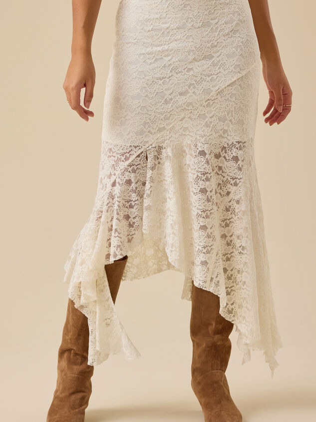 Faith Midi Lace Skirt Detail 2 - TULLABEE