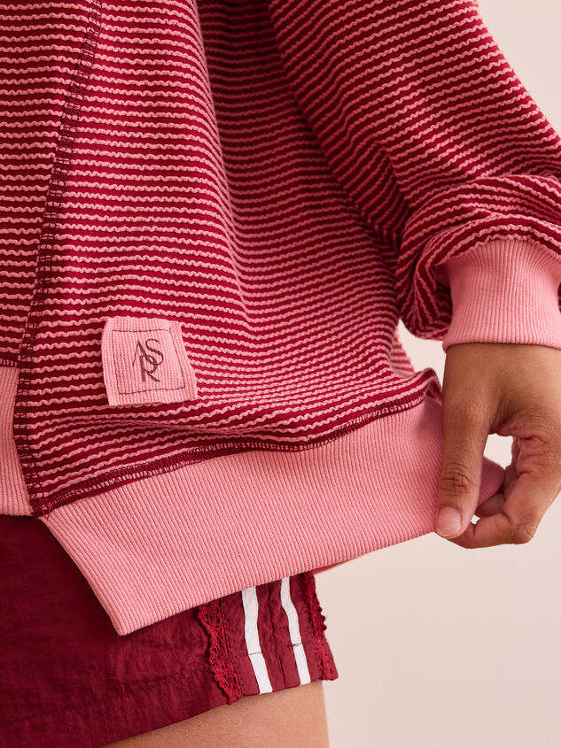Dig Deep Striped Crewneck Detail 3 - TULLABEE