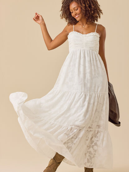 Hazel Ruched Front Maxi Dress - TULLABEE