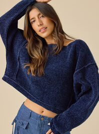 Paulina Boatneck Chenille Sweater Detail 3 - TULLABEE