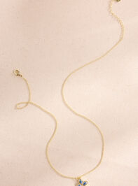 Willa Quatrefoil Charm Necklace Detail 2 - TULLABEE