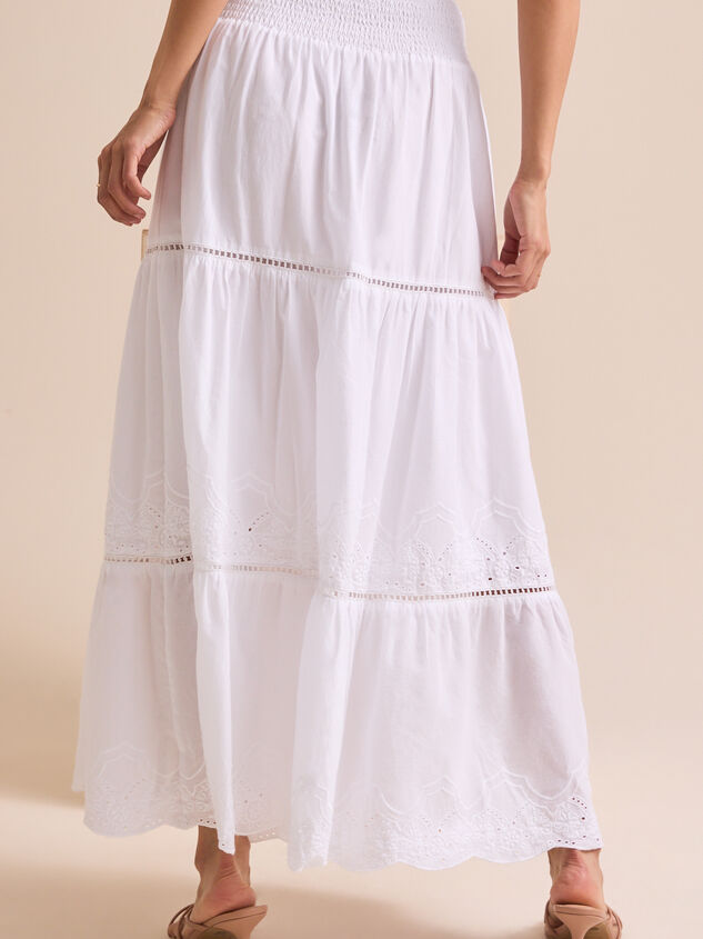 Viv Smocked Midi Skirt Detail 4 - TULLABEE