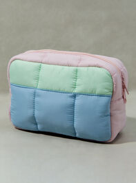 Colorblock Cosmetic Bag Detail 2 - TULLABEE