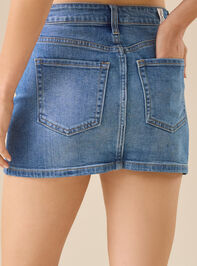 Stella Denim Mini Skirt Detail 5 - TULLABEE