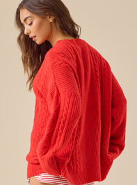 Nicole Cable Knit Oversized Sweater Detail 6 - TULLABEE