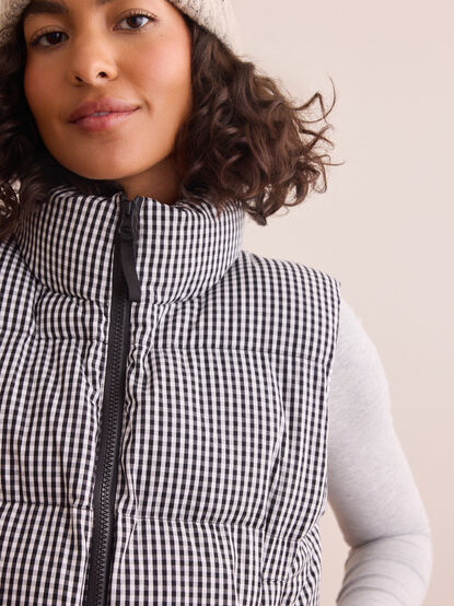 Gingham Goals Puffer Vest - TULLABEE