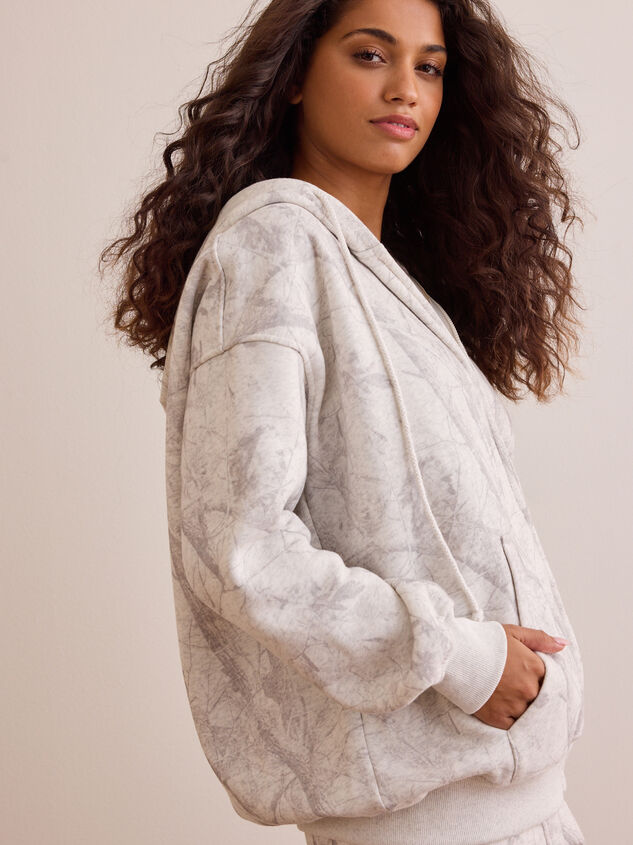 Blissful Camo Full Zip Pullover Detail 4 - TULLABEE