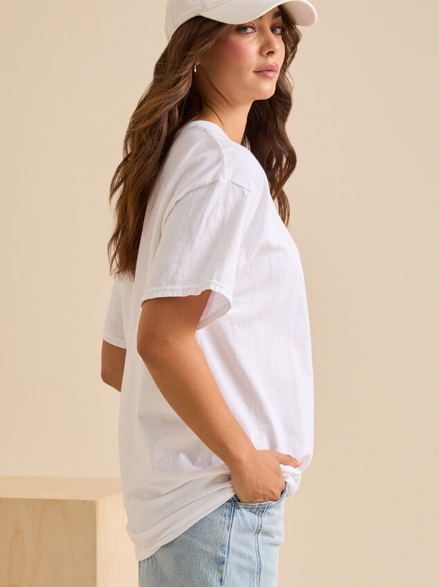 Diet Coke Bow Oversized Graphic Tee Detail 4 - TULLABEE
