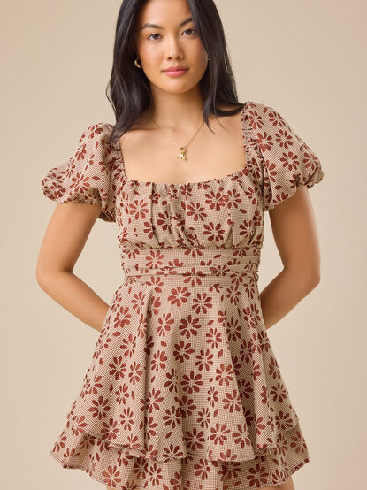 Penelope Puff Sleeve Romper - TULLABEE
