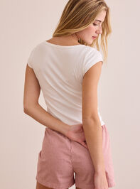 Soaring High Fitted Tee Detail 4 - TULLABEE