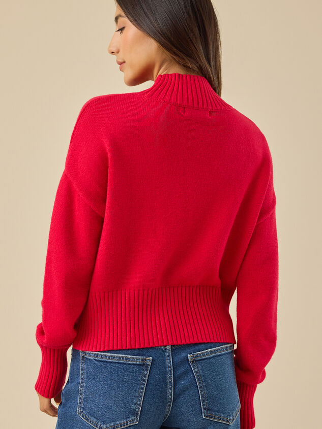 Mallory Mock Neck Sweater Detail 5 - TULLABEE