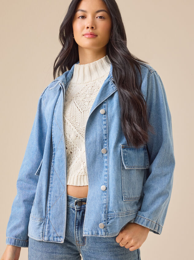 Lucia Denim Jacket Detail 2 - TULLABEE
