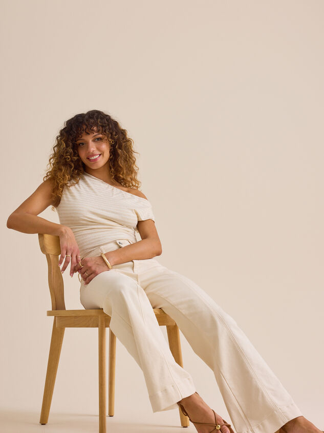 Sienna Asymmetric Short Sleeve Detail 4 - TULLABEE