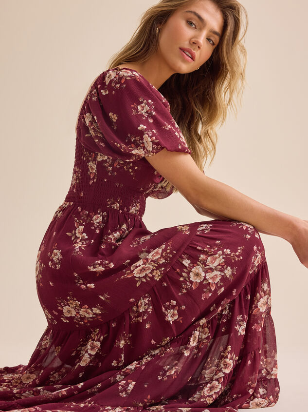 Livia Floral Maxi Dress Detail 2 - TULLABEE