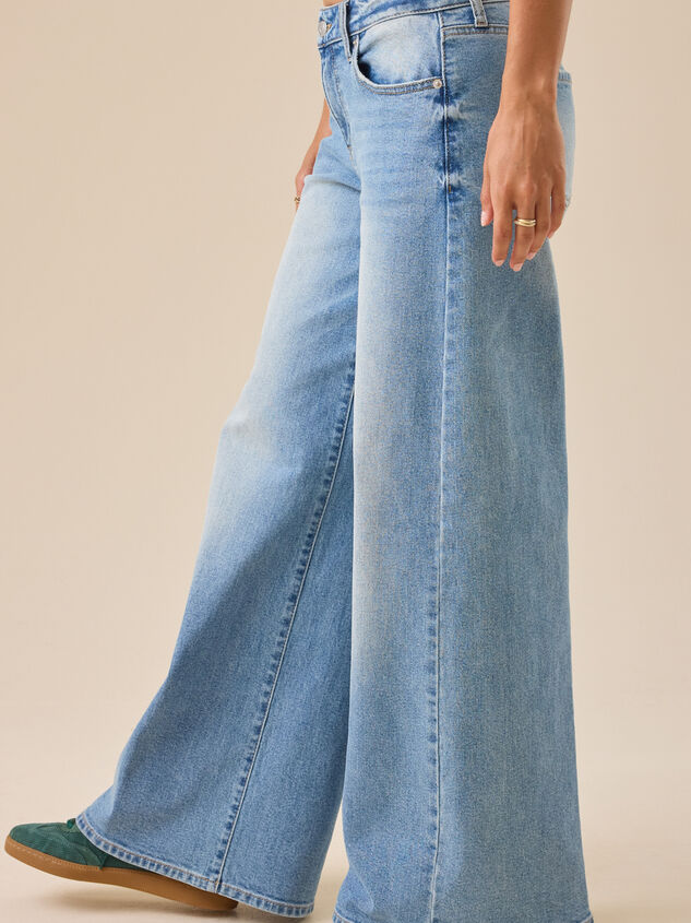 Autumn Baggy Wide Leg Jeans Detail 5 - TULLABEE