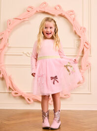 Angelica Velvet Bow Dress by Mudpie - TULLABEE