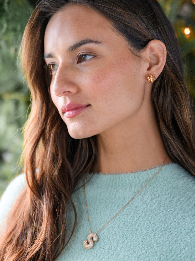 18K Gold Monogram Charm Necklace - S - TULLABEE