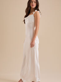 Scarlett Satin Maxi Dress Detail 3 - TULLABEE