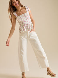 Lacee Floral Tie Top Detail 2 - TULLABEE