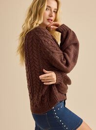 Dani Cable Tie Front Sweater Detail 5 - TULLABEE