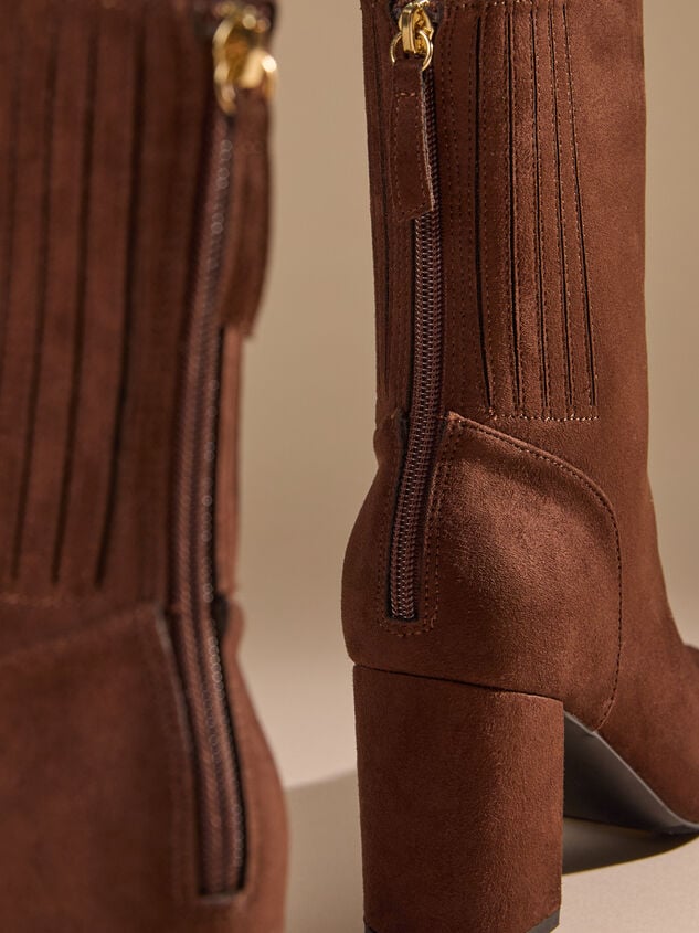 Lilly Chocolate Bootie Detail 2 - TULLABEE