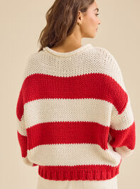 Fawn Striped Sweater Detail 6 - TULLABEE