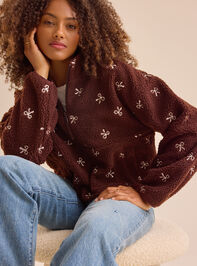 Leanna Sherpa Bow Pullover - TULLABEE