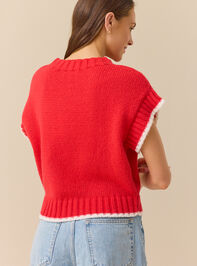 Livie Heart Icon Sweater Vest Detail 5 - TULLABEE