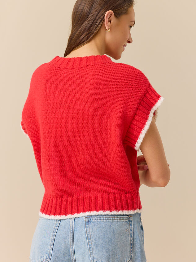 Livie Heart Icon Sweater Vest Detail 5 - TULLABEE