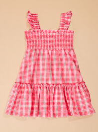 Lisa Toddler Plaid Dress Detail 2 - TULLABEE