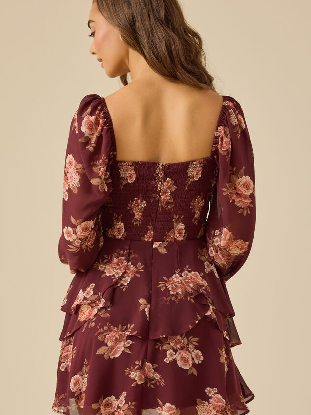 Kiki Floral Mini Dress Detail 5 - TULLABEE