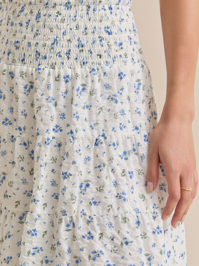Ruth Floral Midi Skirt Detail 3 - TULLABEE