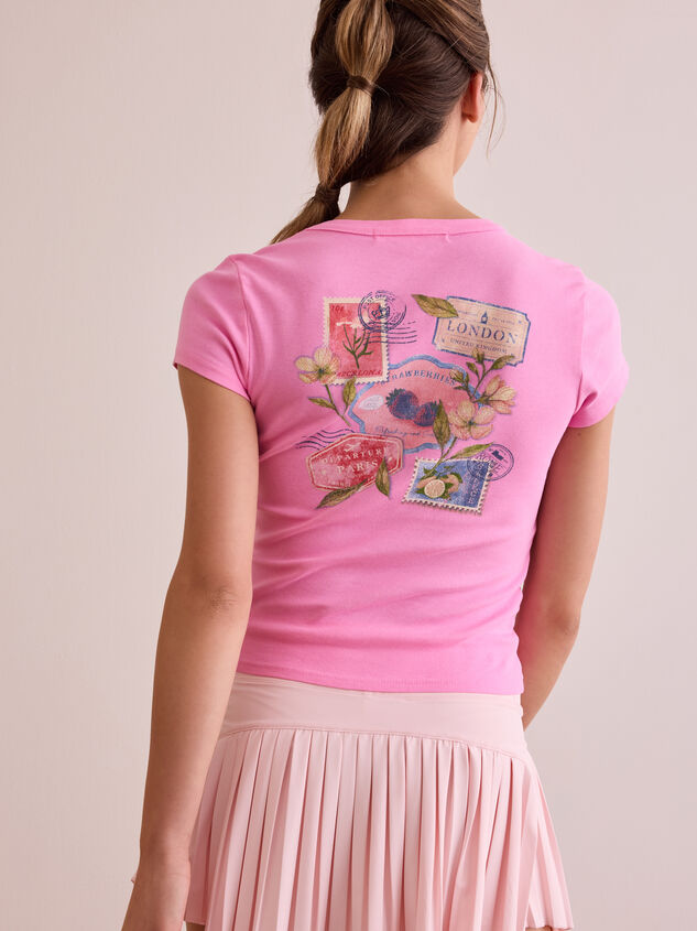 European Postcard Baby Tee Detail 2 - TULLABEE