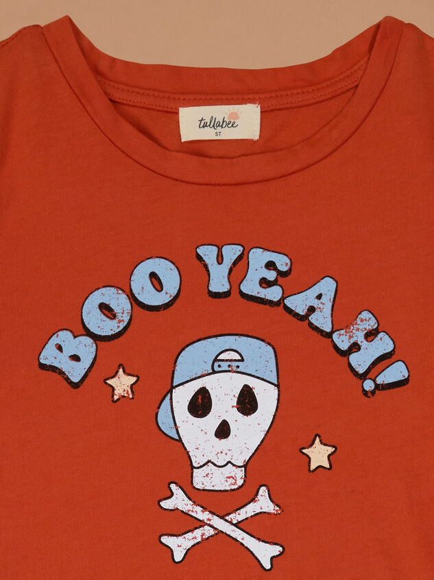 Boo Yeah Skeleton Toddler Tee Detail 3 - TULLABEE
