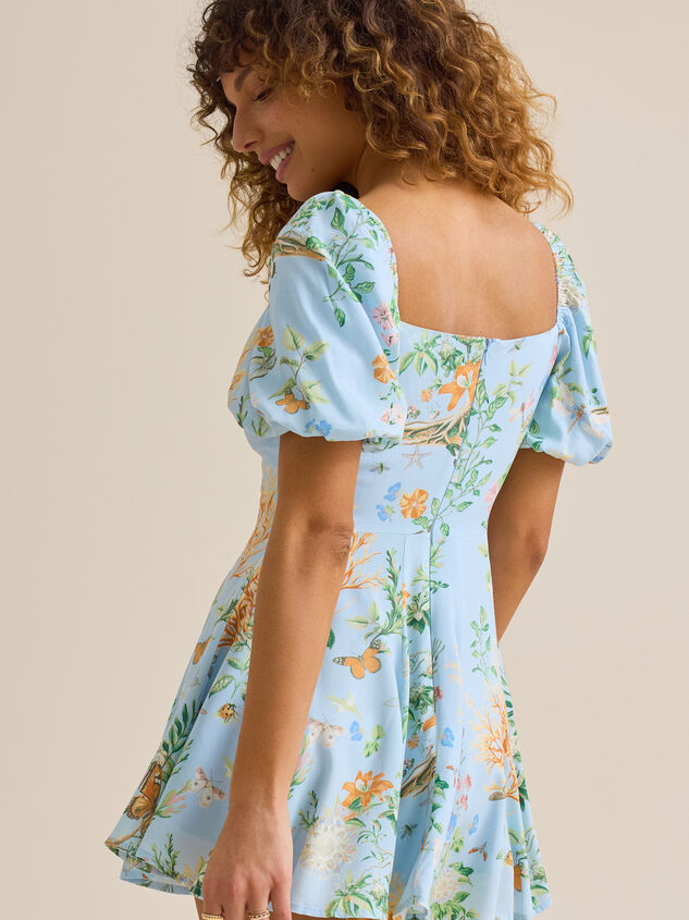 Kaia Floral Mini Dress Detail 5 - TULLABEE