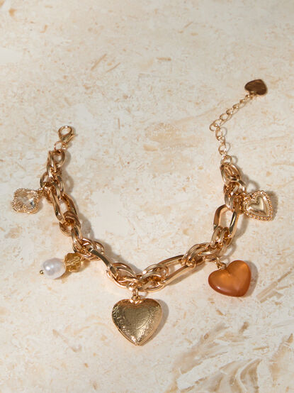 Locket Heart Charm Bracelet - TULLABEE