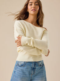 Kinsley Asymmetrical Knit Sweater Detail 6 - TULLABEE