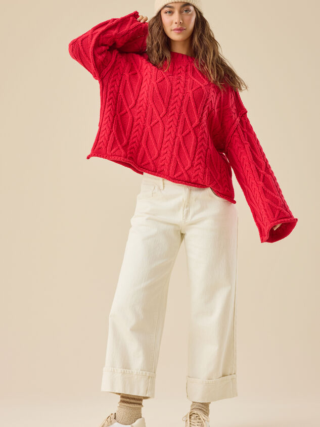 Everly Boxy Crew Sweater - TULLABEE