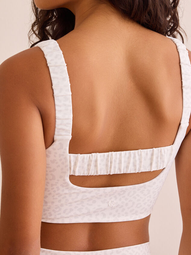 Flex Leopard Sports Bra Detail 2 - TULLABEE