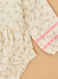 Ella Velvet Trim Floral Bubble Detail 2 - TULLABEE