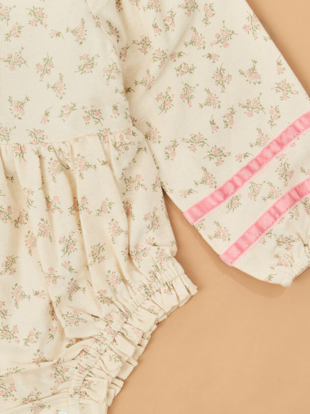 Ella Velvet Trim Floral Bubble Detail 2 - TULLABEE