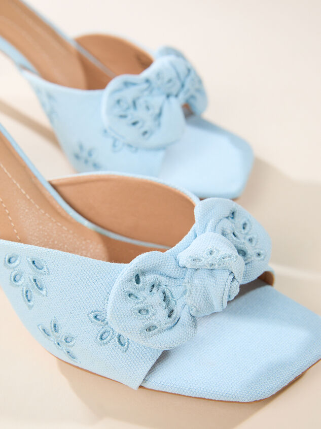 Elyzza Fabric Bow Kitten Heel Detail 2 - TULLABEE