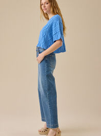 Emma Cable Cropped Sweater Detail 2 - TULLABEE