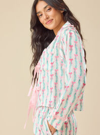 Ellis Satin Sleep Top Detail 4 - TULLABEE