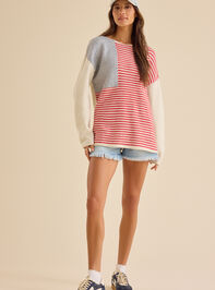 Americana Oversized Sweater Detail 3 - TULLABEE