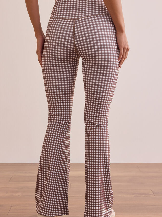 Step Up Gingham Flare Legging Detail 5 - TULLABEE