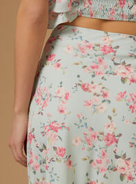 Amira Floral Midi Skirt Detail 5 - TULLABEE
