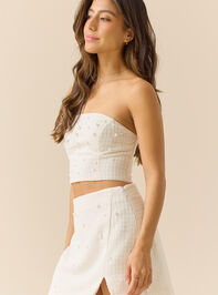 Swan Tweed Pearl Tube Top Detail 4 - TULLABEE